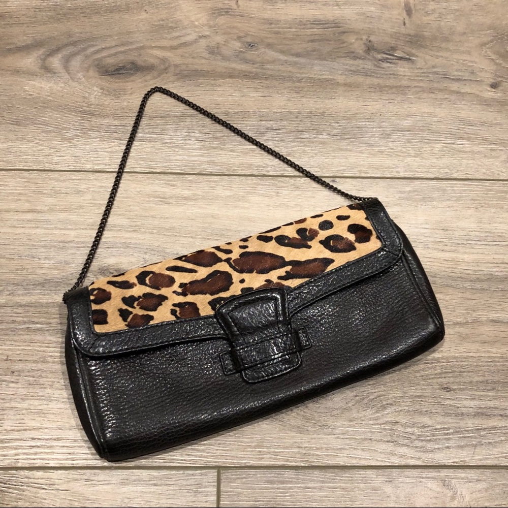 Banana Republic | Leather and Pony Hair Clutch